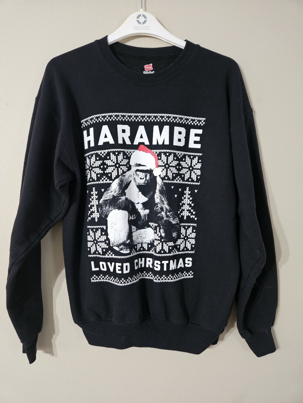 Harambe Christmas Sweatshirt Small